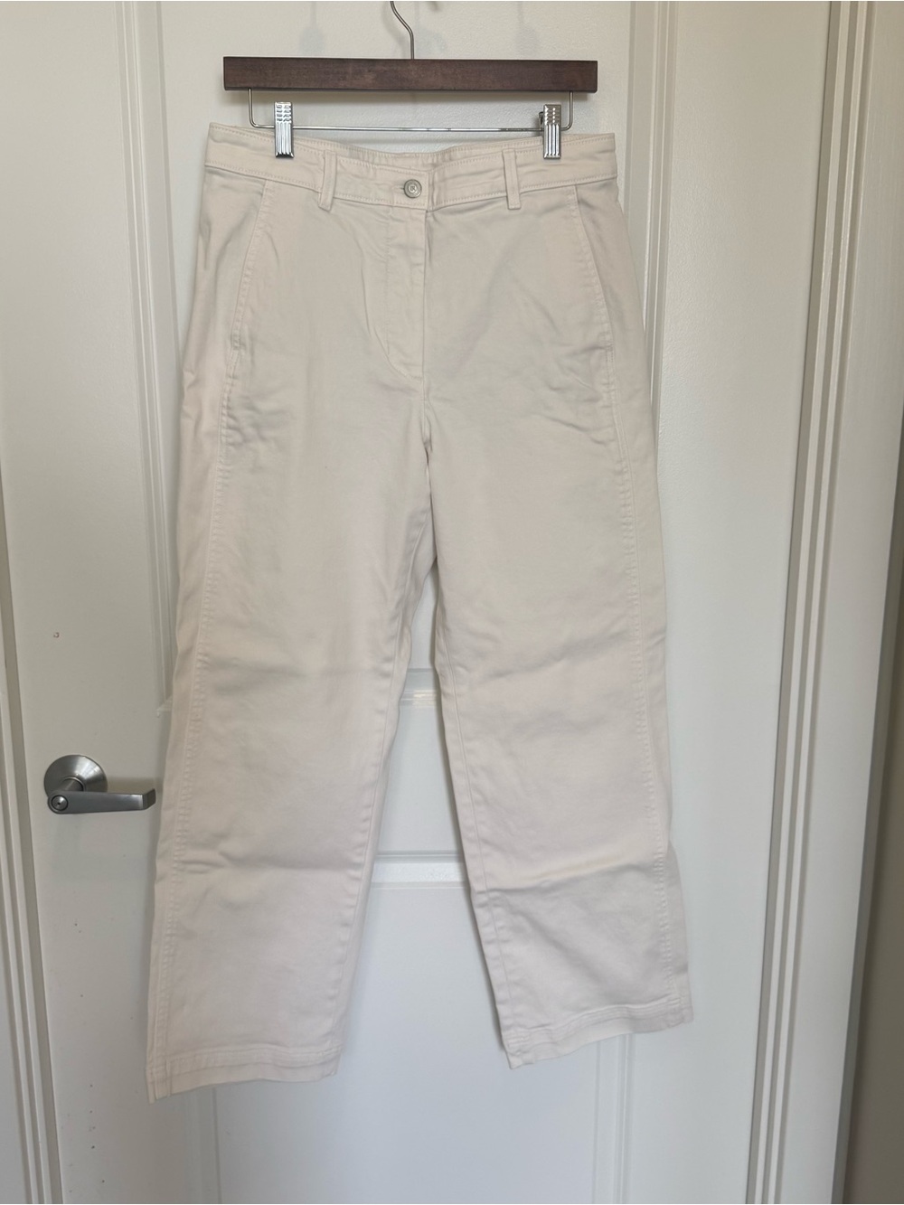 Banana Republic Straight Fit White Jeans